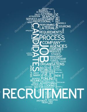 Collage type image of elements of the recruitment process