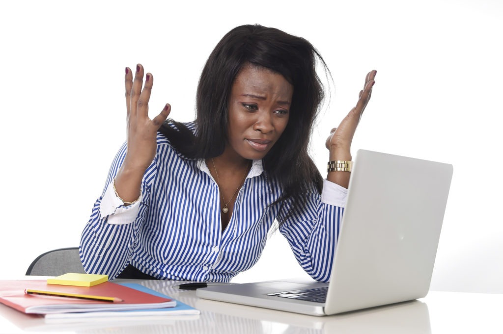 Frustrated Job Seeker Using Online Job Boards