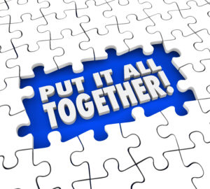 Puzzle pieces stating "Put it all together!"